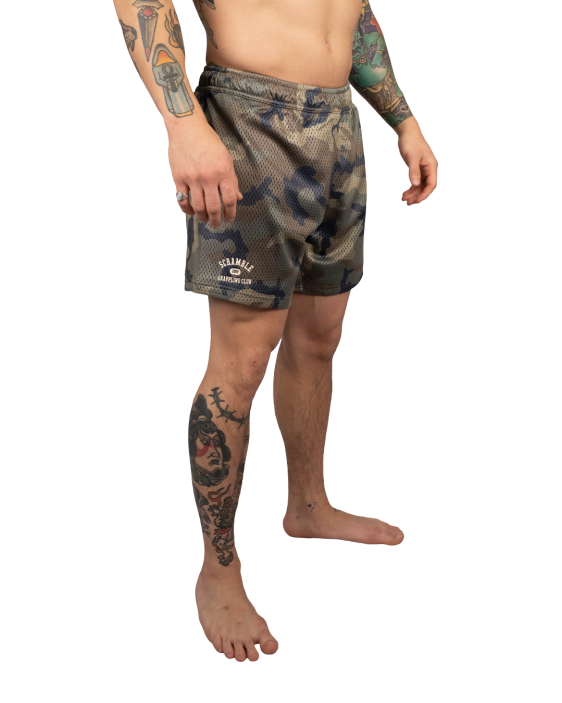 Mesh Hybrid Grappling Shorts - Woodland Camo Mesh Hybrid Grappling Shorts - Woodland Camo