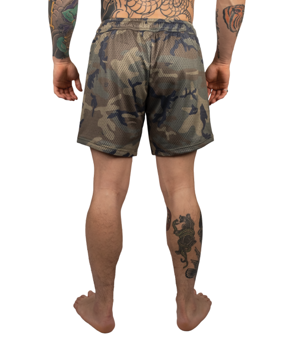 Mesh Hybrid Grappling Shorts - Woodland Camo Mesh Hybrid Grappling Shorts - Woodland Camo
