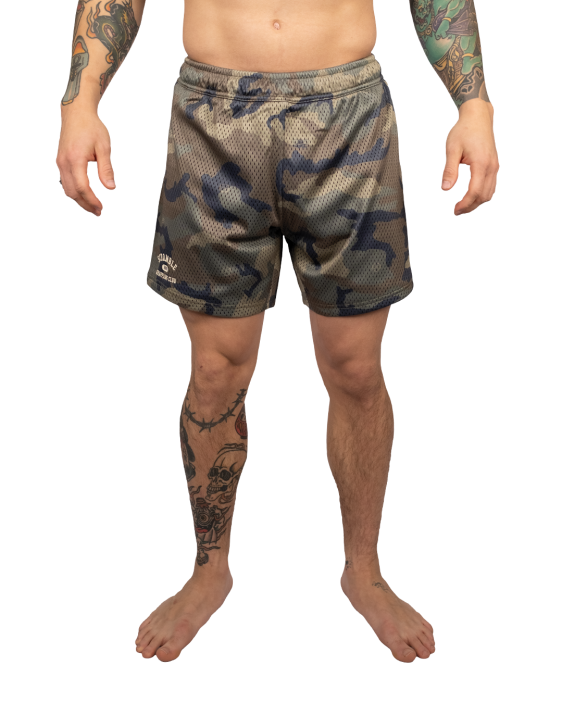 Mesh Hybrid Grappling Shorts - Woodland Camo Mesh Hybrid Grappling Shorts - Woodland Camo