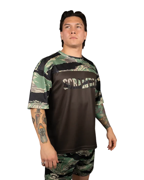 Mesh Hybrid Grappling Top - Tiger Camo Mesh Hybrid Grappling Top - Tiger Camo