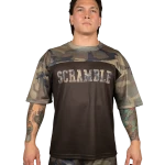 Mesh Hybrid Grappling Top - Woodland Camo