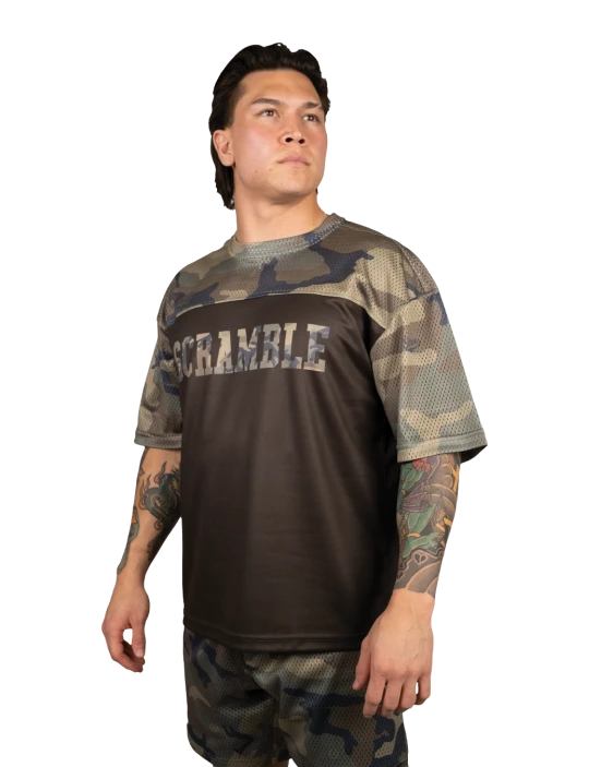Mesh Hybrid Grappling Top - Woodland Camo Mesh Hybrid Grappling Top - Woodland Camo