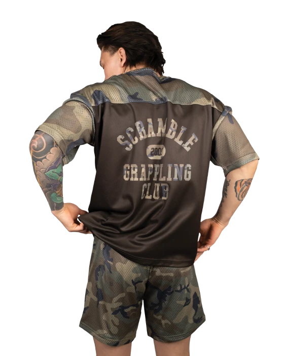 Mesh Hybrid Grappling Top - Woodland Camo Mesh Hybrid Grappling Top - Woodland Camo