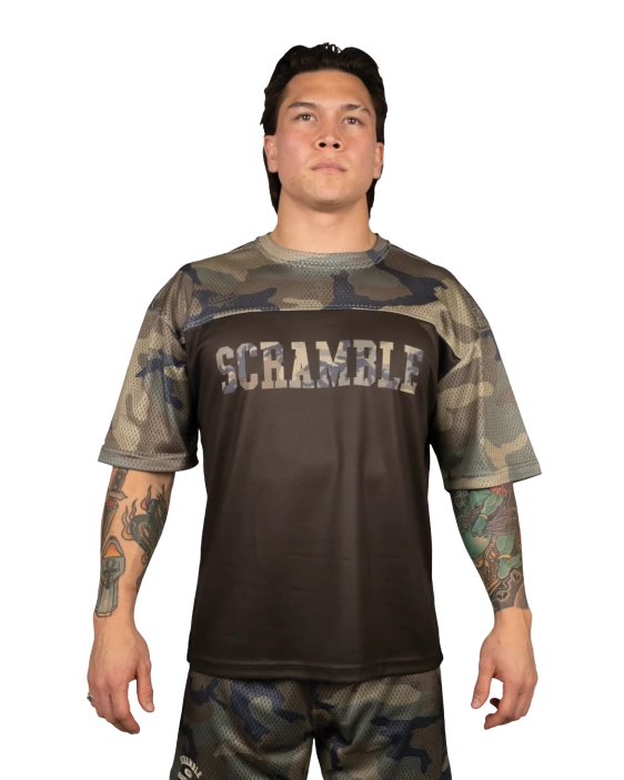 Mesh Hybrid Grappling Top - Woodland Camo Mesh Hybrid Grappling Top - Woodland Camo