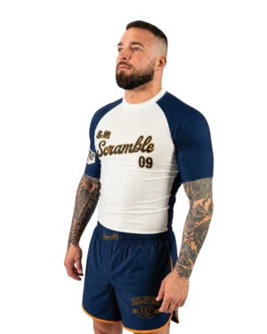 Yakyu Short Sleeved Rashguard - Navy / Ivory