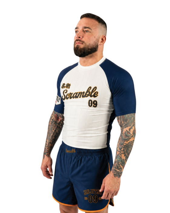 Yakyu Short Sleeved Rashguard - Navy / Ivory