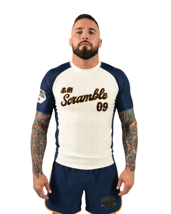 Yakyu Short Sleeved Rashguard - Navy / Ivory Yakyu Short Sleeved Rashguard - Navy / Ivory