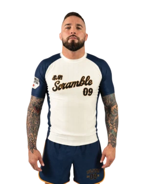Yakyu Short Sleeved Rashguard - Navy / Ivory
