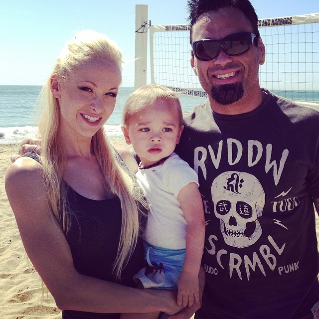 Family photo of the athlete,  musician &  comedian, married to Lux Kassidy, famous for 3rd degree black belt in Brazilian Jiu-Jitsu.
  